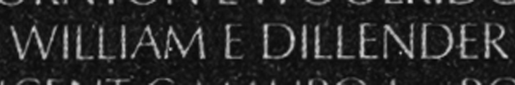 Sergeant William “Billy” Edward Dillender's name inscribed on The Wall.
